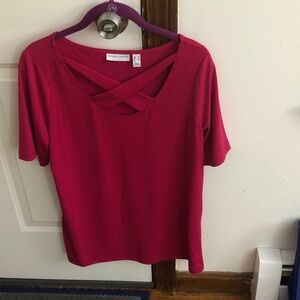 Crisscross V-Neck Top